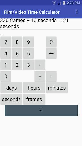 Film/Video Time Calculator screenshot 1