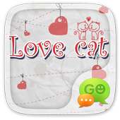 GO SMS LOVE CAT THEME