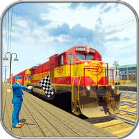 Simulador de corrida de trem indiano pro: jogo de