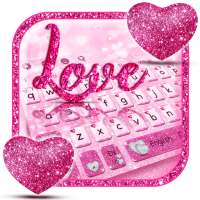 Glitter Love Heart Keyboard