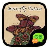 GO SMS BUTTERFLY TATTOO THEME on 9Apps