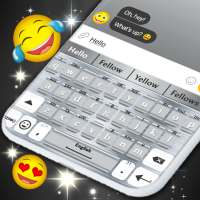 Silver Keyboard ⭐ Glitter Shine Keyboard Theme