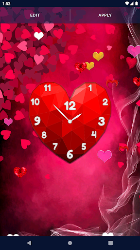 Love Hearts Clock Wallpaper screenshot 7