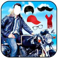 Men With Bike Photo Maker New