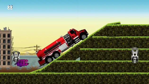 Hill Climb Racing - FIRE TRUCK rescue Police car in HIGHWAY Android  Gameplay 