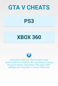 Cheats for GTA 5 - Xbox, PS4, PS3, PC (Unofficial) APK pour