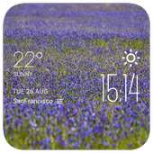 lavender weather widget/clock