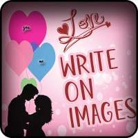 Schrijf naam en foto op liefdesframes