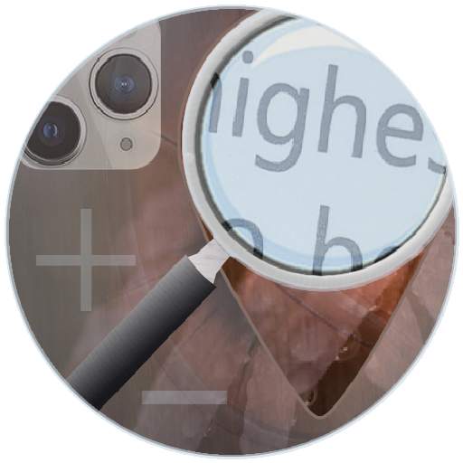 Magnifying glass with flashlight and ruler