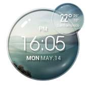 Moto Blur Style Weather Clock on 9Apps