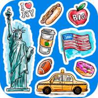 Insta stickers in New York City. on 9Apps