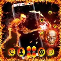 Flaming Skeleton Launcher Theme on 9Apps