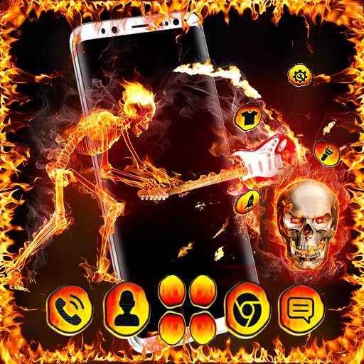 Flaming Skeleton Launcher Theme