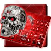 Red Neon Skull Keyboard Theme on 9Apps