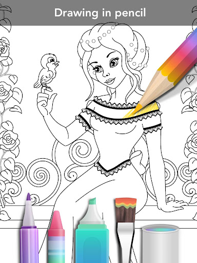 Princess coloring book screenshot 11