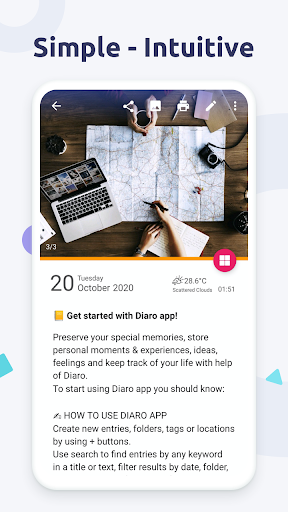 Diaro - Diary, Journal, Mood Tracker with Lock screenshot 2