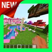 New Pink Mansion for Girls. Free MCPE map 2019