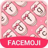 Pink Cute Bow Emoji Keyboard Theme for Facemoji on 9Apps