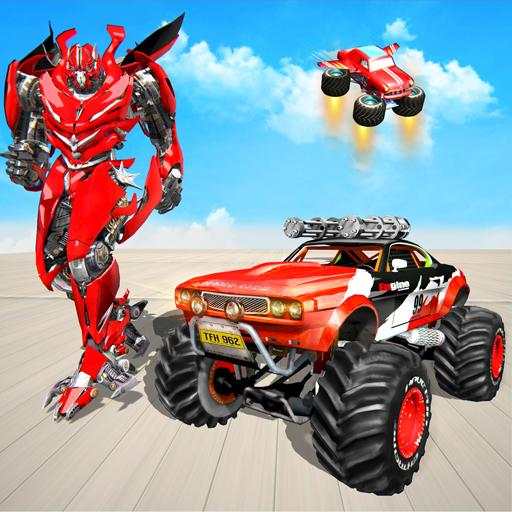 Flying Monster Truck- Car Robot Transforming Games
