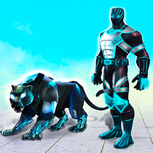 Flying Panther Robot Hero: Robot Black Hero Games icon