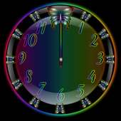 Butterfly Rainbow Clock Widget