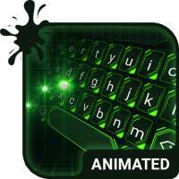 Green Light Animated Keyboard + Live Wallpaper