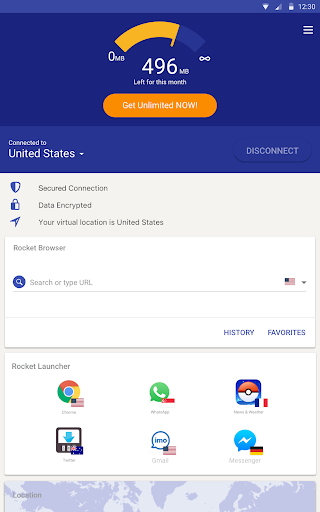 Rocket VPN Free – Internet Freedom VPN Proxy screenshot 1