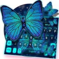 Blue Diamond Butterfly Keyboard Theme