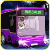 tài xế xe buýt bên halloween