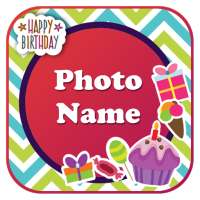 Birthday Card Maker - Name Photo on Cake