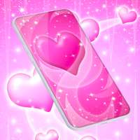 Pink Hearts Live Wallpaper on 9Apps