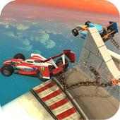 Chained Formula Cars Vs Ramps - Stunts Game