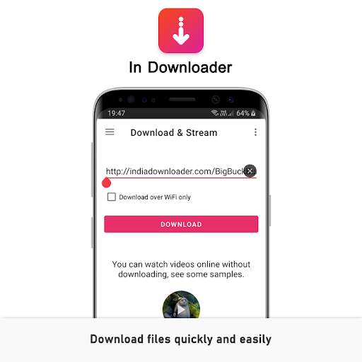 In Downloader - File download & Video streaming screenshot 1
