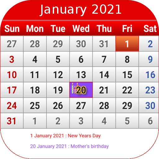 Singapore Calendar 2021