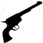 Revolver Cylinder Icon With One Bullet Russian Roulette Old Game