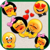 Pelekat Emoji Forever In Love