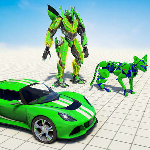 Cat Robot Car Game - Car Robot War