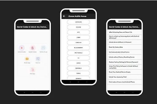 Secret Codes &Unlock Any Device Guide App لـ Android Download - 9Apps