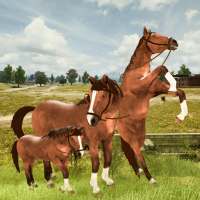 Avventura in famiglia di cavalli virtuali