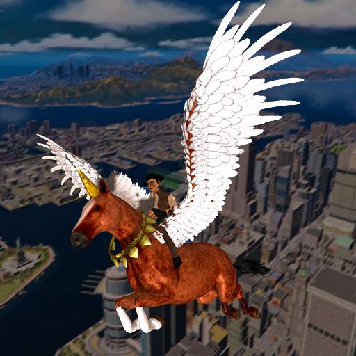 Flying Horse Taxi City Transport: Horse Games 2021