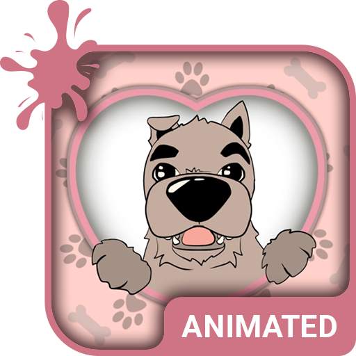 Lovely Dog Animated Keyboard   Live Wallpaper