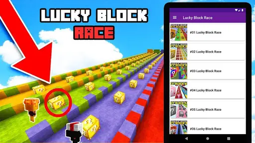 Original Lucky Block Race Minecraft Map APK for Android Download