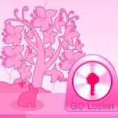 로커 테마 분홍색 토끼 GO Locker Theme