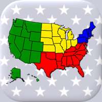50 Estados dos EUA, suas mapas e capitais - Teste on 9Apps