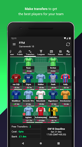 (FPL) Fantasy Football Manager for Premier League स्क्रीनशॉट 2