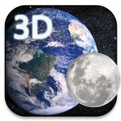 3D Bulan dan Bumi HD Keyboard