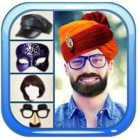 Funny Face and Turban Stickers Photo Editor