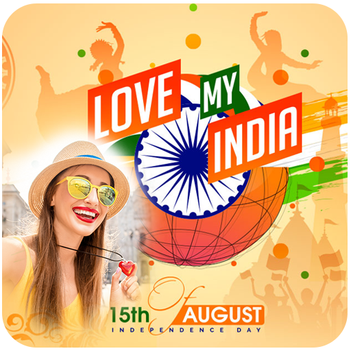 15 Aug Photo Frame - Independence Day Photo Frame أيقونة