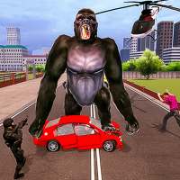 Angry Gorilla City Battle: Dinosaur Survival Games