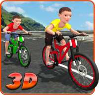 Kids Bicycle Rider Street Race